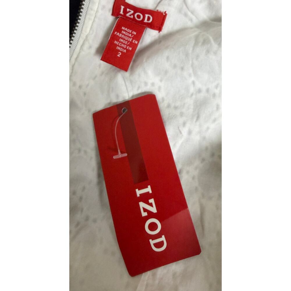 IZOD Women Sheath Lined White Size 2 Sleeveless Scoop Back Zipper New - Picture 7 of 8